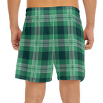 St. Patrick's Day Tartan Print Men's Split Running Shorts