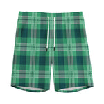 St. Patrick's Day Tartan Print Men's Sports Shorts