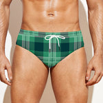 St. Patrick's Day Tartan Print Men's Swim Briefs
