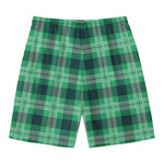 St. Patrick's Day Tartan Print Men's Swim Trunks