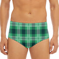 St. Patrick's Day Tartan Print Men's Triangle Swim Briefs
