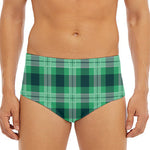 St. Patrick's Day Tartan Print Men's Triangle Swim Briefs