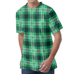 St. Patrick's Day Tartan Print Men's Velvet T-Shirt