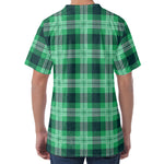 St. Patrick's Day Tartan Print Men's Velvet T-Shirt