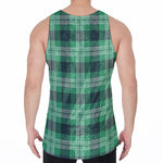 St. Patrick's Day Tartan Print Men's Velvet Tank Top