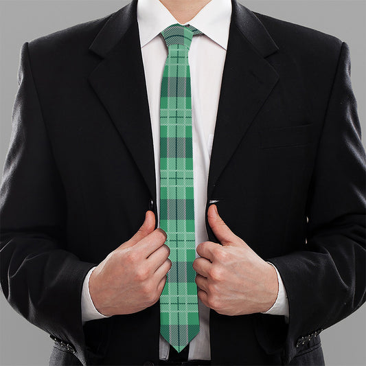St. Patrick's Day Tartan Print Necktie