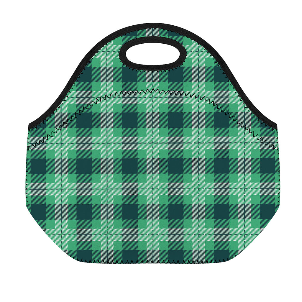 St. Patrick's Day Tartan Print Neoprene Lunch Bag