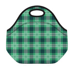 St. Patrick's Day Tartan Print Neoprene Lunch Bag