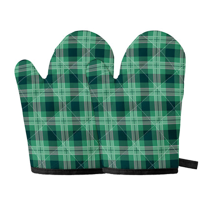 St. Patrick's Day Tartan Print Oven Mitts