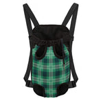 St. Patrick's Day Tartan Print Pet Carrier Backpack