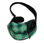 St. Patrick's Day Tartan Print Pet Sling Carrier