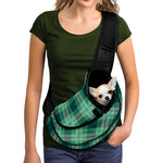 St. Patrick's Day Tartan Print Pet Sling Carrier