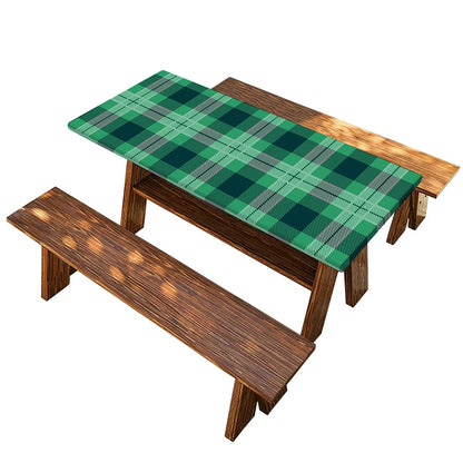 St. Patrick's Day Tartan Print Picnic Table Cover