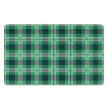 St. Patrick's Day Tartan Print Polyester Doormat