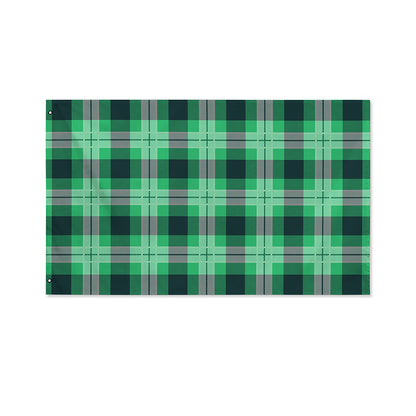 St. Patrick's Day Tartan Print Polyester Flag