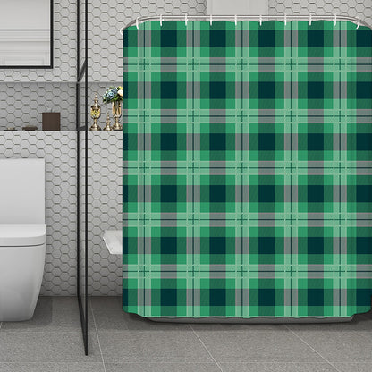 St. Patrick's Day Tartan Print Polyester Shower Curtain
