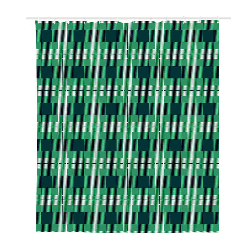 St. Patrick's Day Tartan Print Polyester Shower Curtain