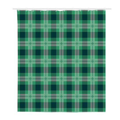 St. Patrick's Day Tartan Print Polyester Shower Curtain