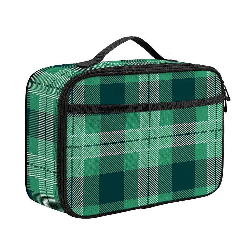 St. Patrick's Day Tartan Print Portable Lunch Bag