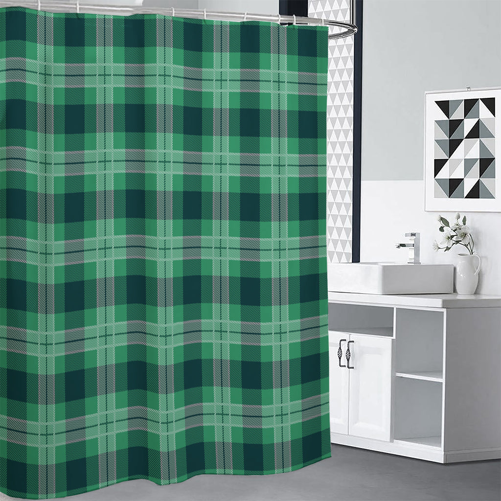 St. Patrick's Day Tartan Print Premium Shower Curtain