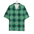 St. Patrick's Day Tartan Print Rayon Hawaiian Shirt
