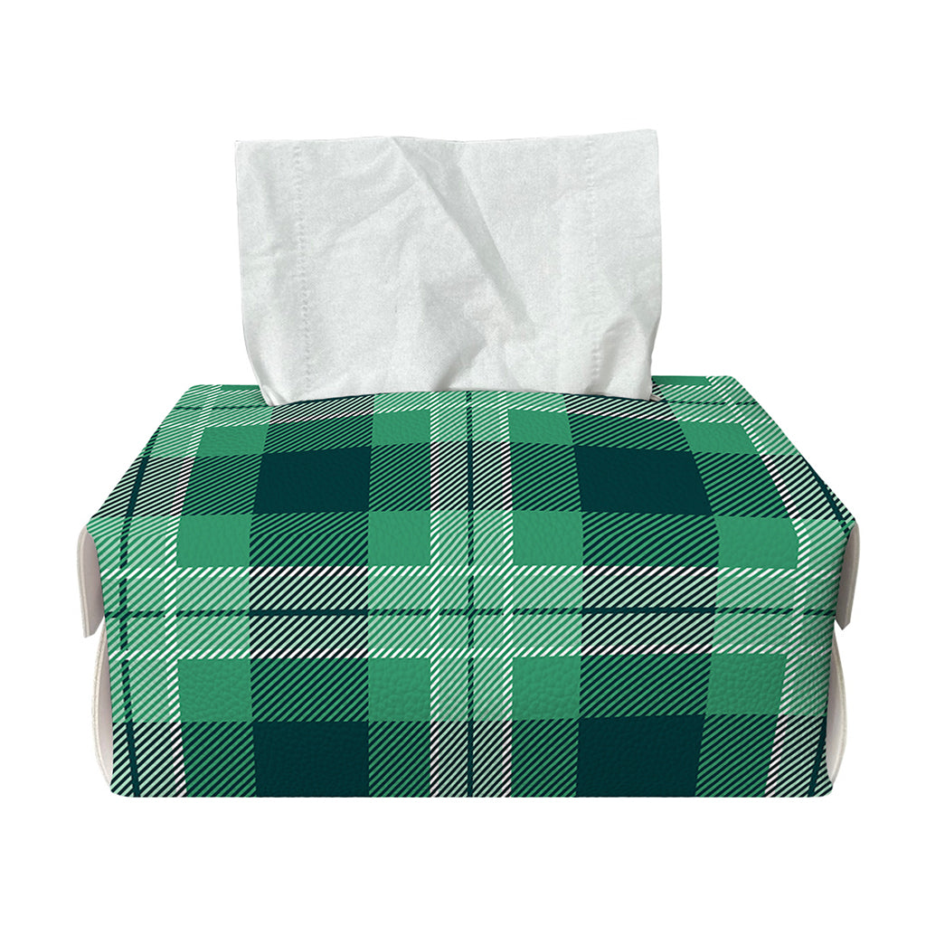 St. Patrick's Day Tartan Print Rectangle Tissue Box Cover