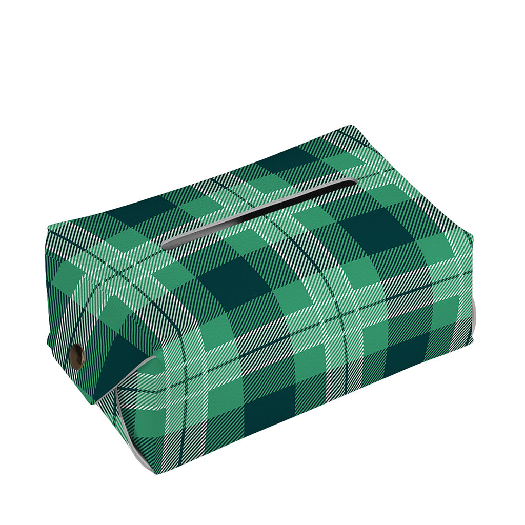 St. Patrick's Day Tartan Print Rectangle Tissue Box Cover