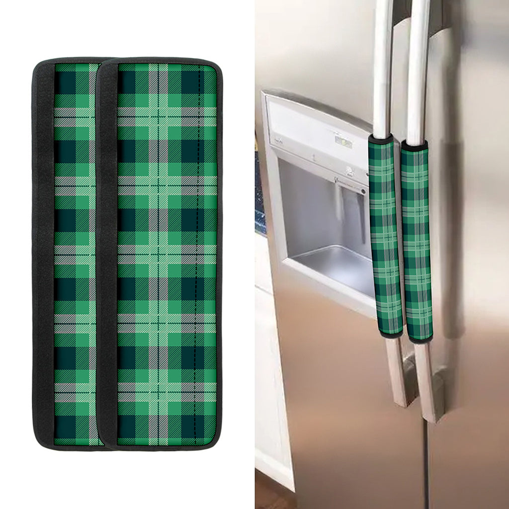 St. Patrick's Day Tartan Print Refrigerator Handle Covers