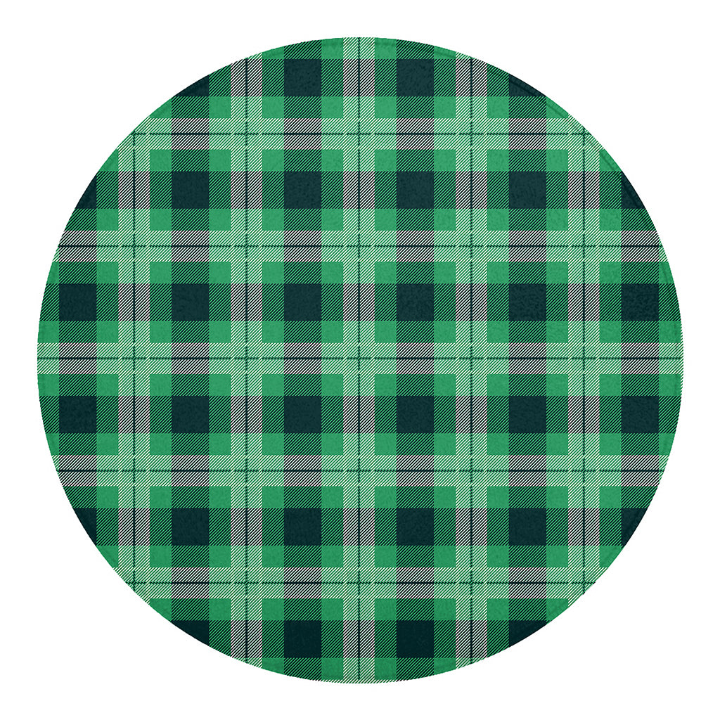 St. Patrick's Day Tartan Print Round Blanket