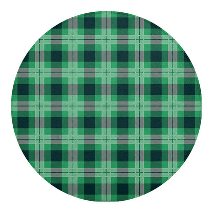 St. Patrick's Day Tartan Print Round Blanket