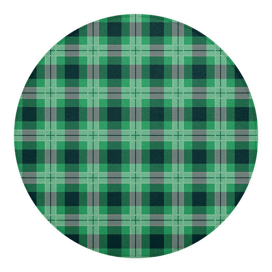 St. Patrick's Day Tartan Print Round Blanket
