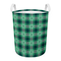St. Patrick's Day Tartan Print Round Laundry Basket