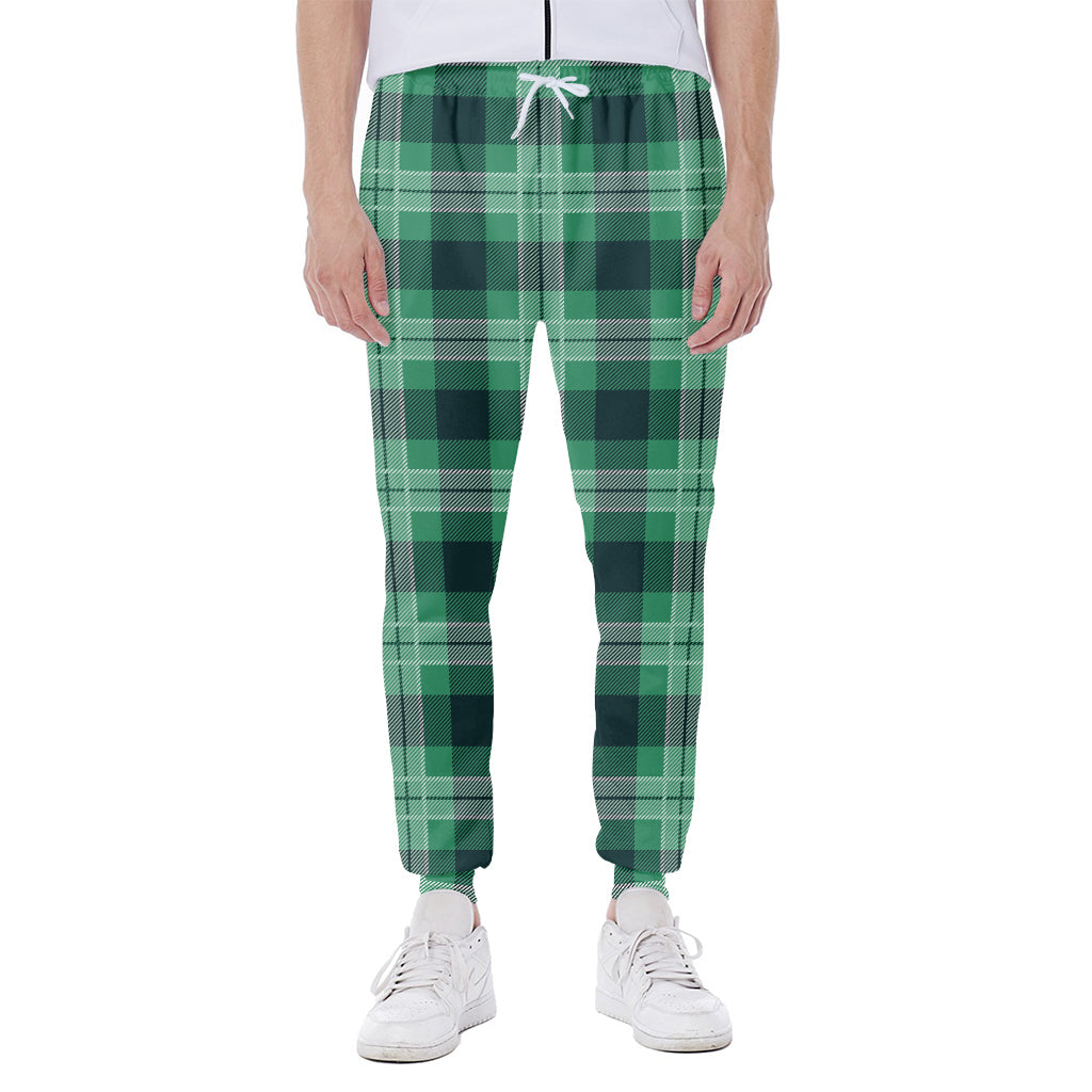 St. Patrick's Day Tartan Print Scuba Joggers