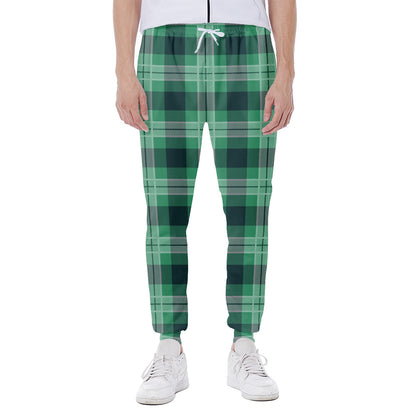 St. Patrick's Day Tartan Print Scuba Joggers