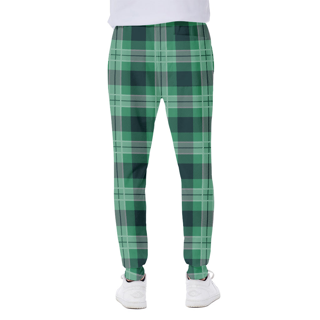 St. Patrick's Day Tartan Print Scuba Joggers