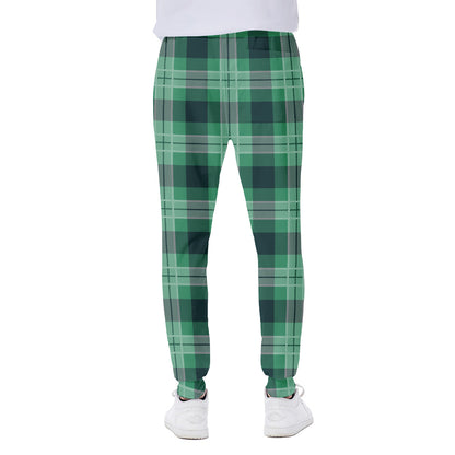 St. Patrick's Day Tartan Print Scuba Joggers