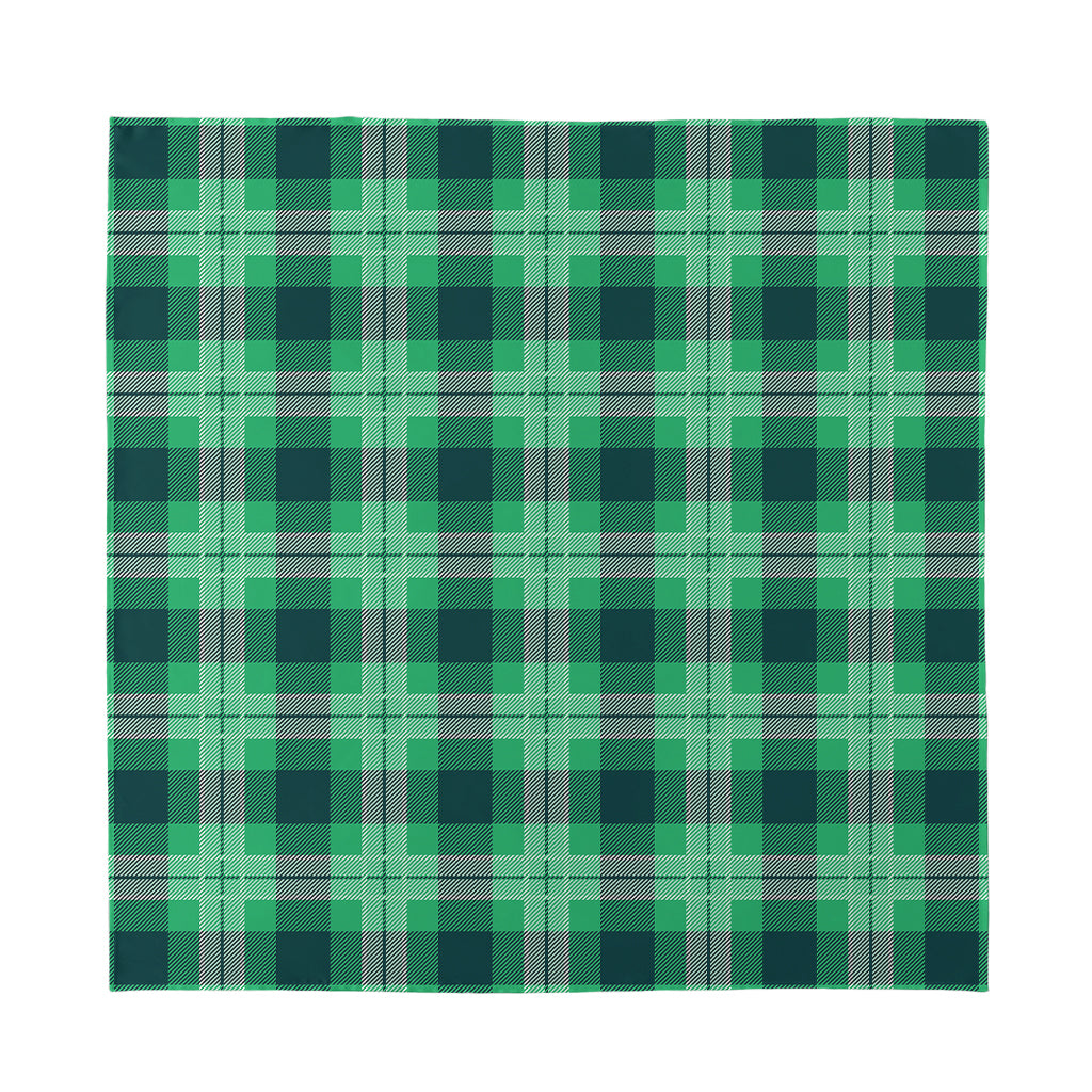 St. Patrick's Day Tartan Print Silk Bandana