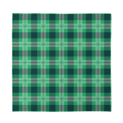 St. Patrick's Day Tartan Print Silk Bandana