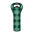 St. Patrick's Day Tartan Print Single Neoprene Wine Tote