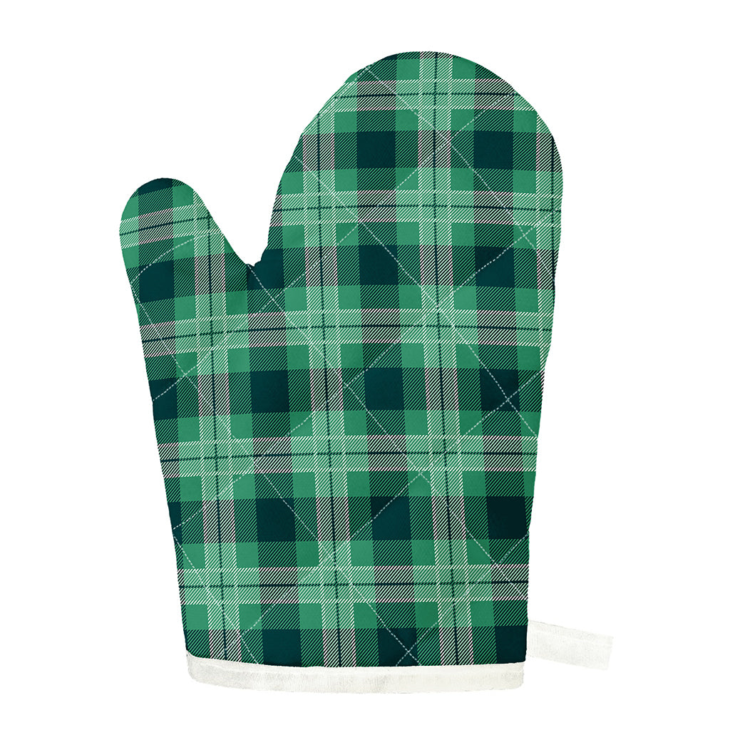 St. Patrick's Day Tartan Print Single Oven Mitt