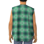 St. Patrick's Day Tartan Print Sleeveless Baseball Jersey