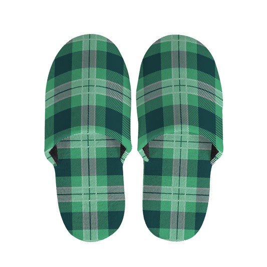 St. Patrick's Day Tartan Print Slippers