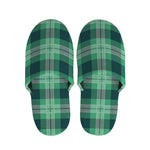 St. Patrick's Day Tartan Print Slippers
