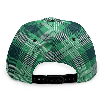 St. Patrick's Day Tartan Print Snapback Cap