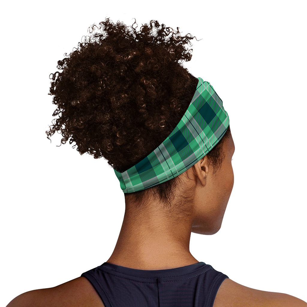 St. Patrick's Day Tartan Print Sports Headband