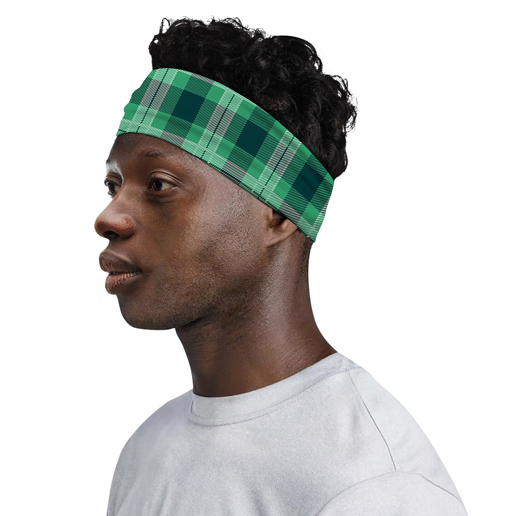 St. Patrick's Day Tartan Print Sports Headband