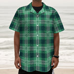 St. Patrick's Day Tartan Print Textured Short Sleeve Shirt