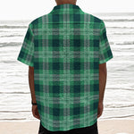 St. Patrick's Day Tartan Print Textured Short Sleeve Shirt