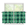 St. Patrick's Day Tartan Print Tier Curtains