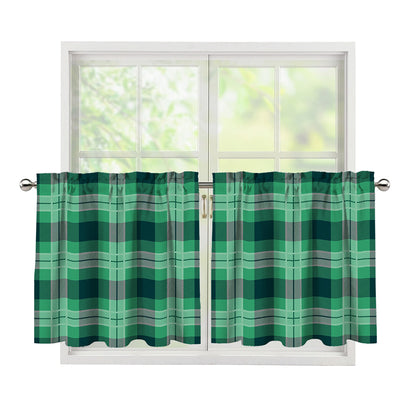 St. Patrick's Day Tartan Print Tier Curtains